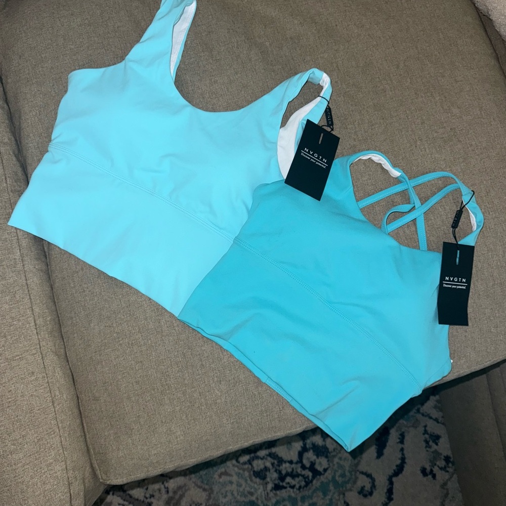 NWT. 2 NVGTN sports bras. size small.